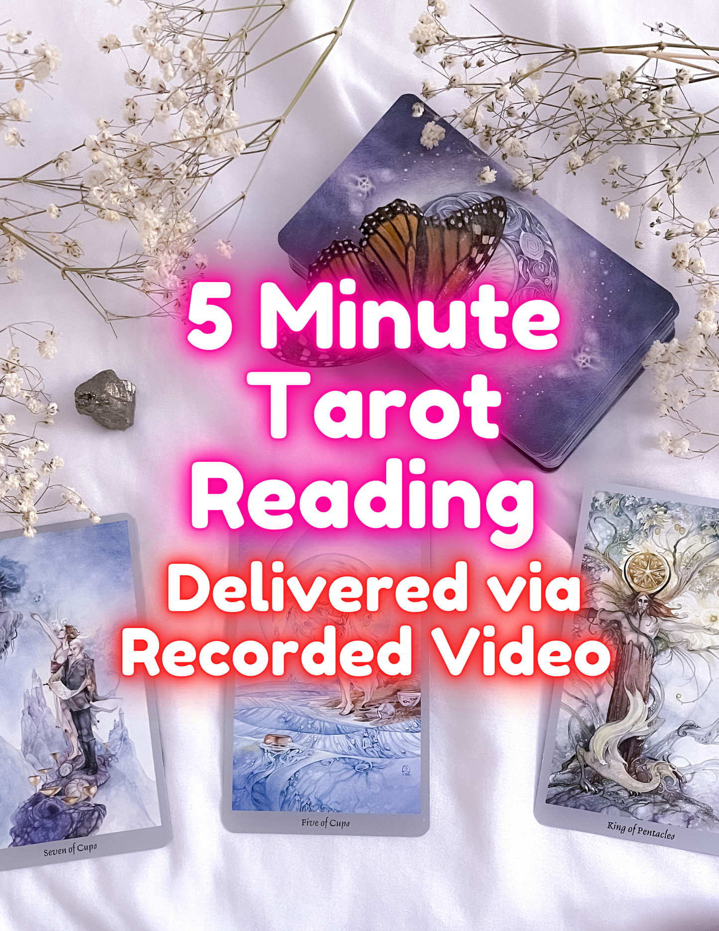 5 Minute Mini Tarot Card Reading/ Ask One Question/ Delivered via Recorded Video Within 72 Hours