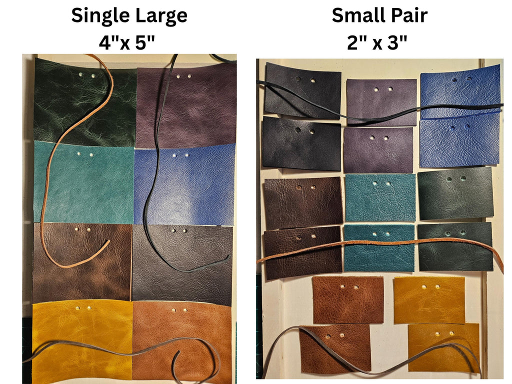 Leather Hair Wraps/ Leather and Suede Ponytail Holders/ Small Pair or Single Large/ Hair Cuffs/ Biker/ Renaissance/ Choose Color/ Elven Soul