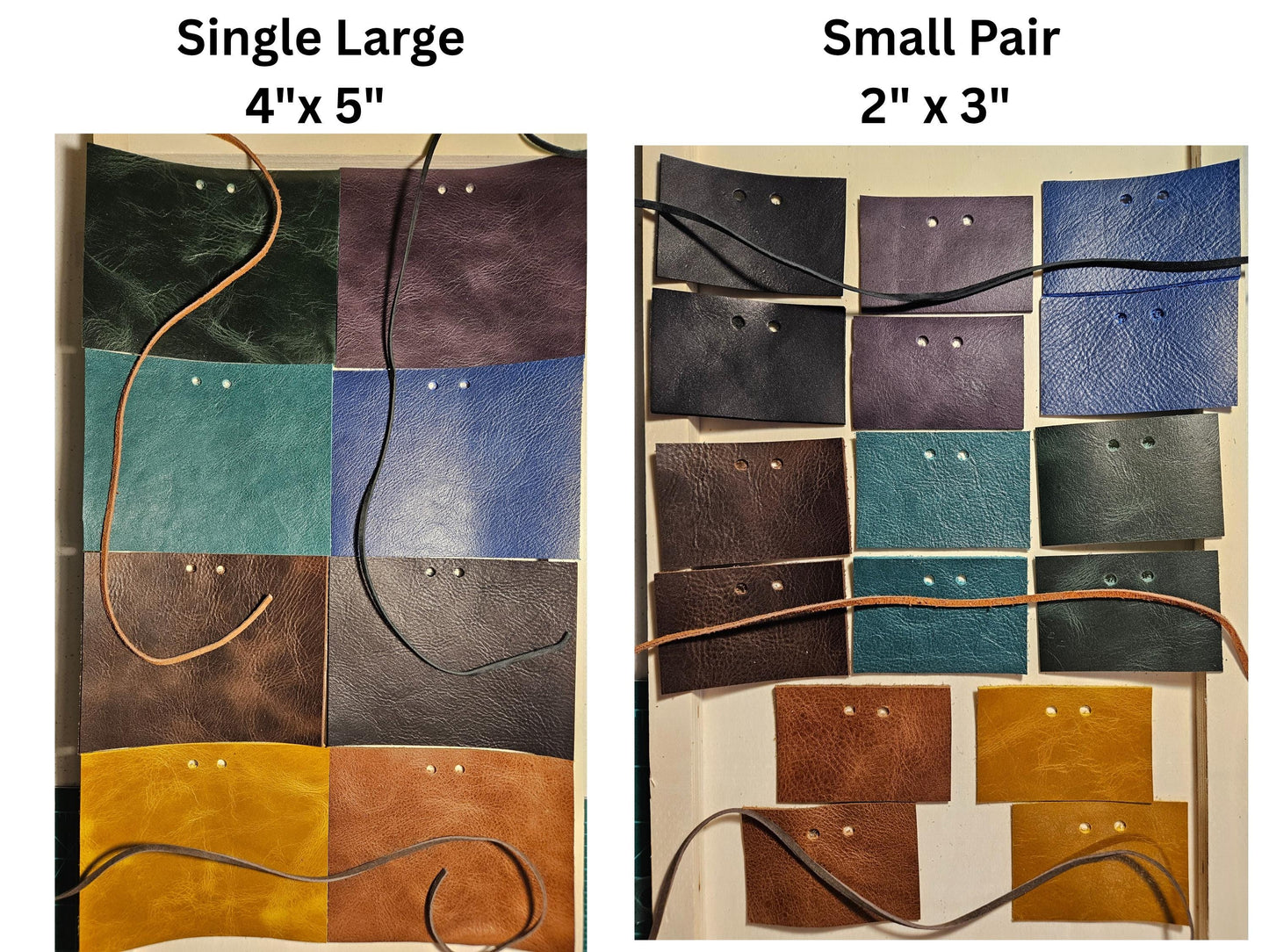 Leather Hair Wraps/ Leather and Suede Ponytail Holders/ Small Pair or Single Large/ Hair Cuffs/ Biker/ Renaissance/ Choose Color/ Elven Soul