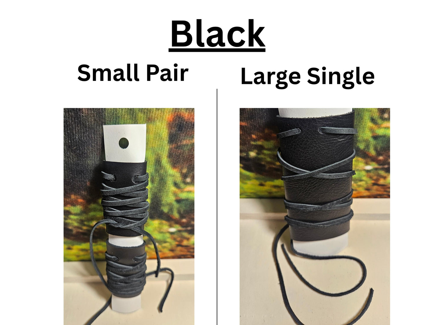 Leather Hair Wraps/ Leather and Suede Ponytail Holders/ Small Pair or Single Large/ Hair Cuffs/ Biker/ Renaissance/ Choose Color/ Elven Soul