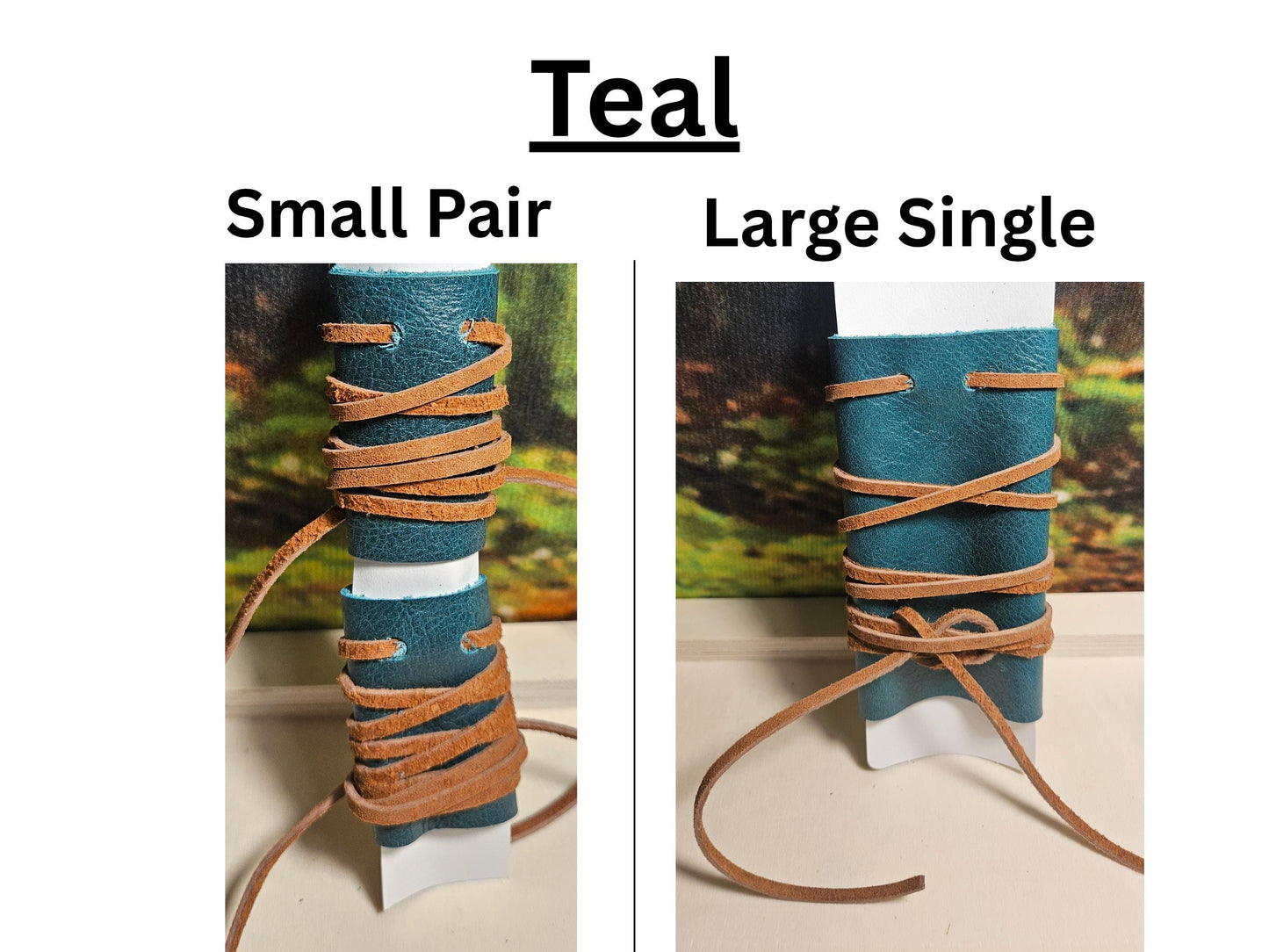 Leather Hair Wraps/ Leather and Suede Ponytail Holders/ Small Pair or Single Large/ Hair Cuffs/ Biker/ Renaissance/ Choose Color/ Elven Soul