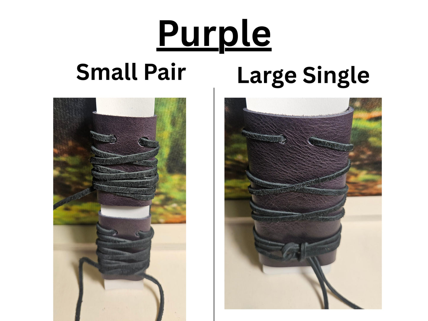 Leather Hair Wraps/ Leather and Suede Ponytail Holders/ Small Pair or Single Large/ Hair Cuffs/ Biker/ Renaissance/ Choose Color/ Elven Soul