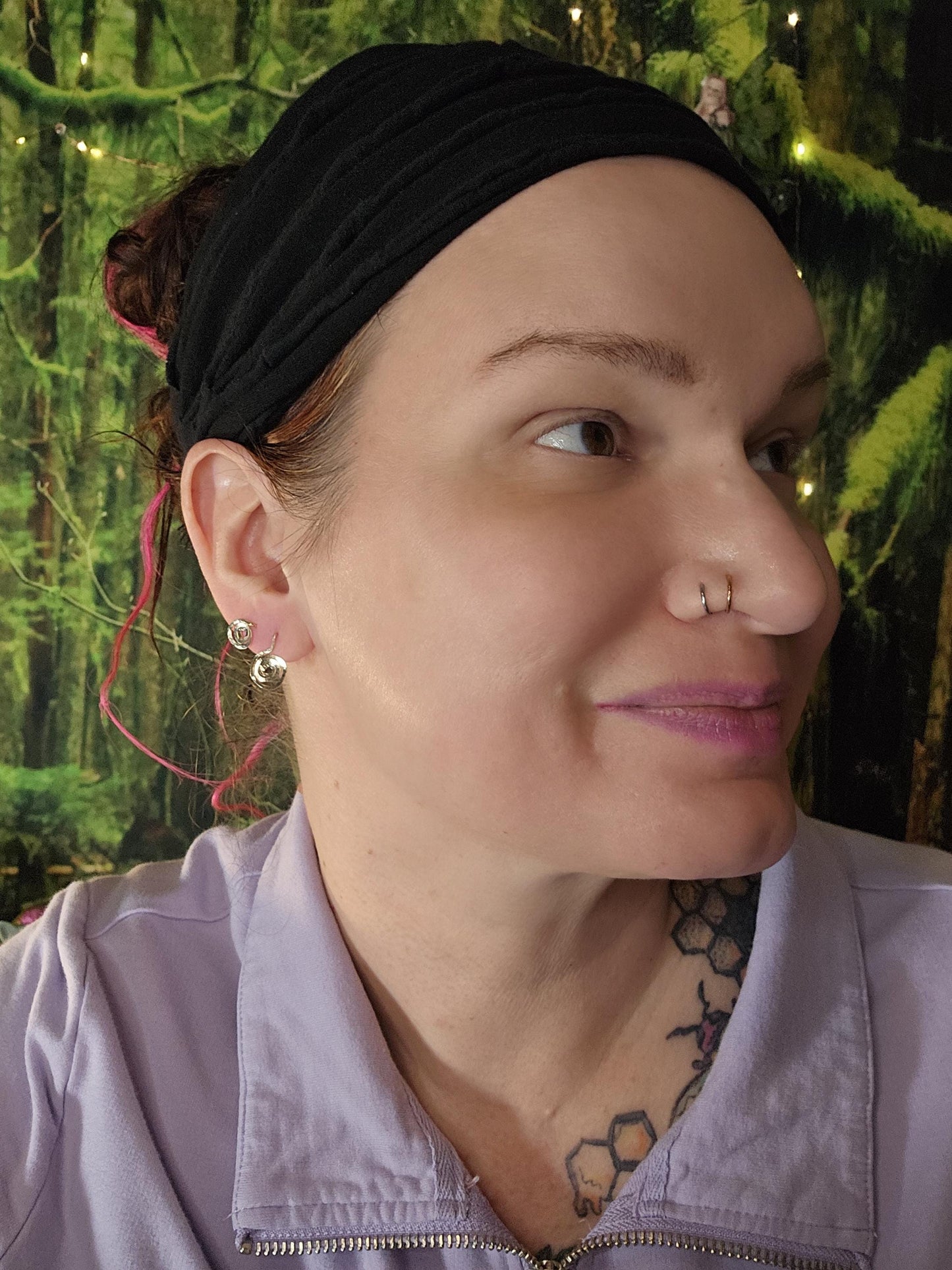 Sacred Spiral Stud Earrings Sterling Silver or 14 K Yellow Gold Filled | Delicate Minimalist | Hammered Celtic Swirl | Handmade Jewelry