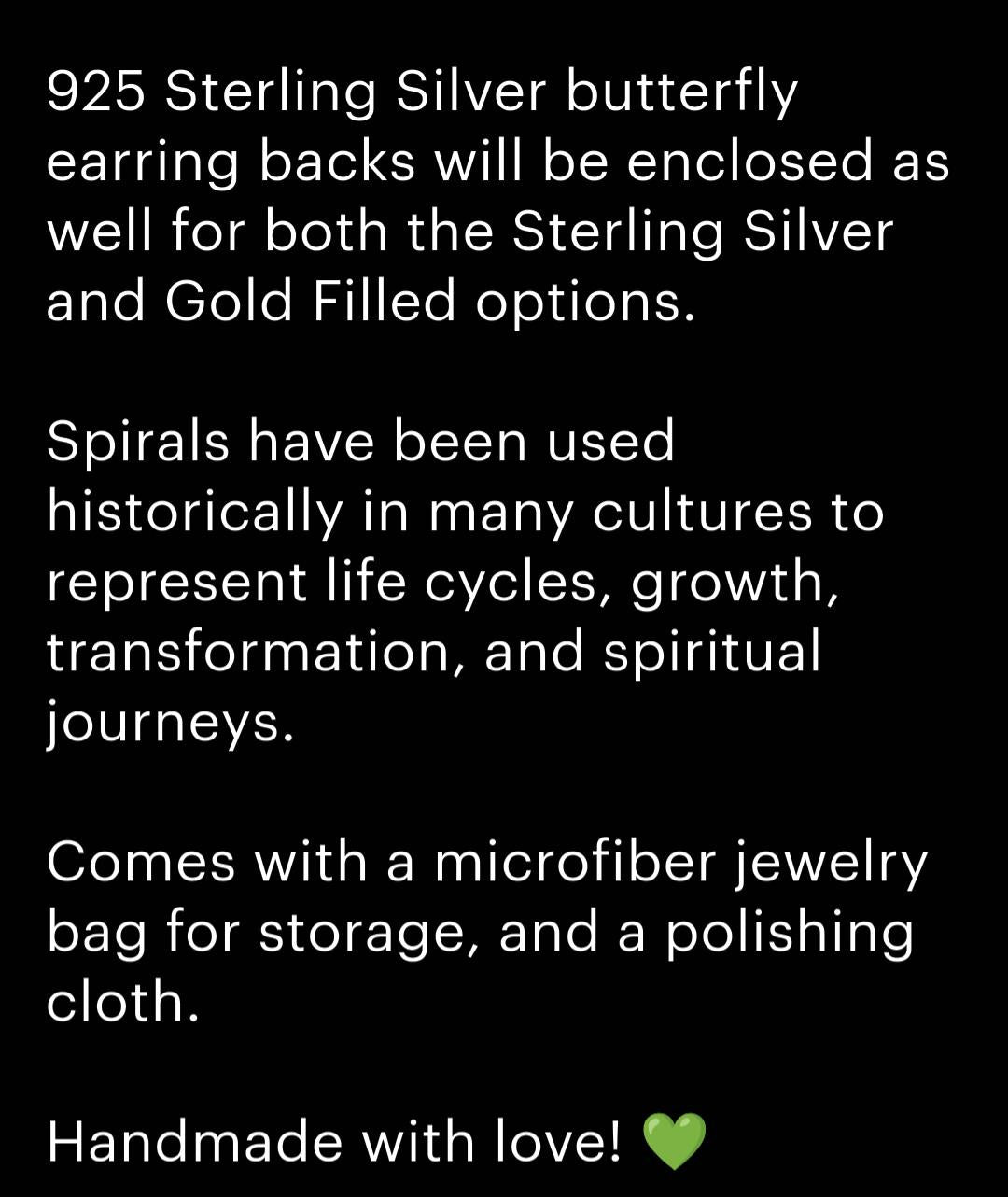 Sacred Spiral Stud Earrings Sterling Silver or 14 K Yellow Gold Filled | Delicate Minimalist | Hammered Celtic Swirl | Handmade Jewelry