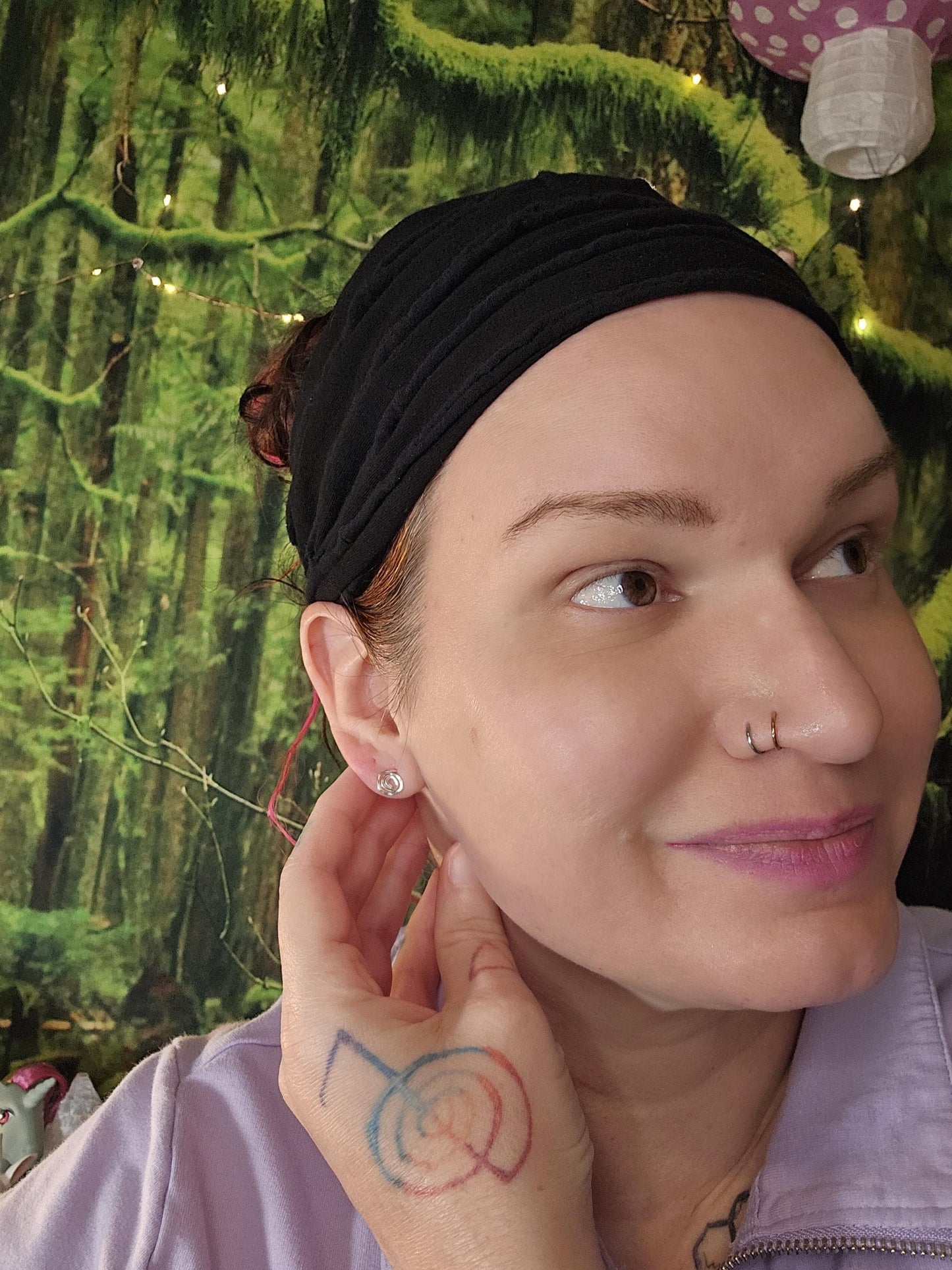 Sacred Spiral Stud Earrings Sterling Silver or 14 K Yellow Gold Filled | Delicate Minimalist | Hammered Celtic Swirl | Handmade Jewelry