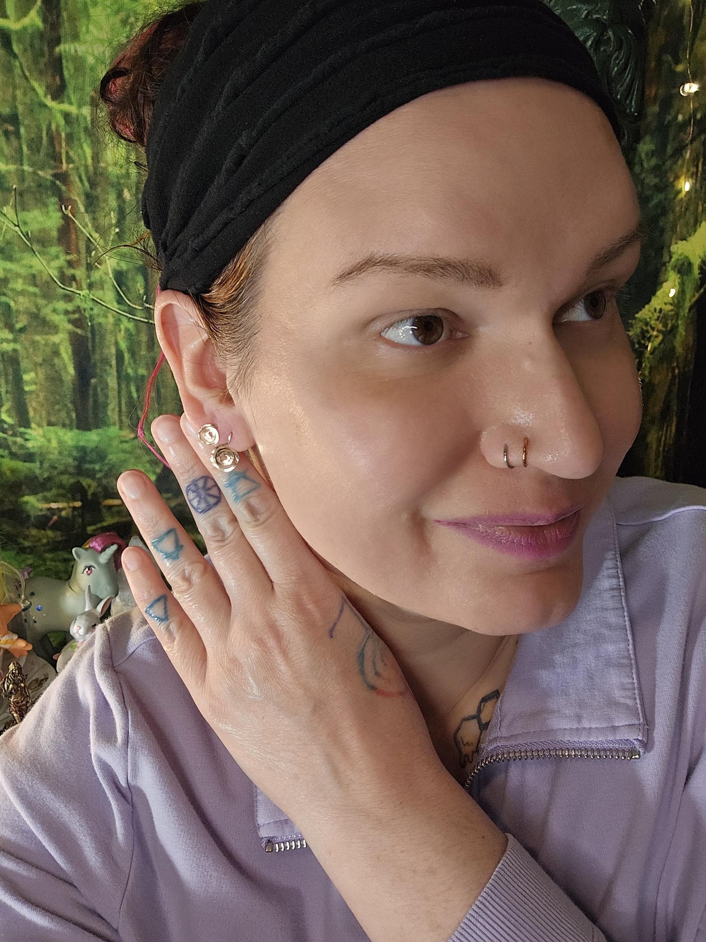 Sacred Spiral Stud Earrings Sterling Silver or 14 K Yellow Gold Filled | Delicate Minimalist | Hammered Celtic Swirl | Handmade Jewelry